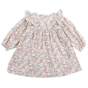 Girls Floral Daisy Print Full Sleeve Dress