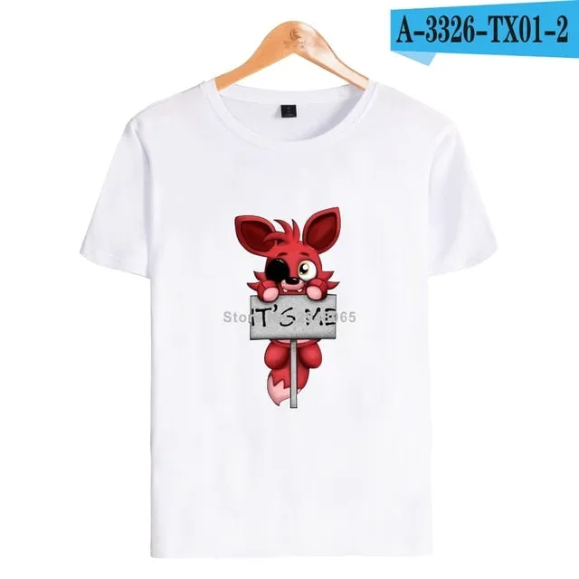 kpop Five nights at Freddy's Anime TShirt  freddy fazbear s  short sleeve shirts for men Fashion trend Couple clothes lovely