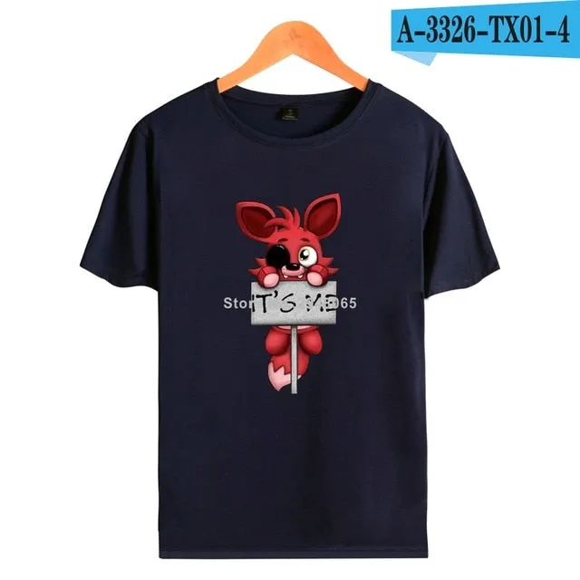 kpop Five nights at Freddy's Anime TShirt  freddy fazbear s  short sleeve shirts for men Fashion trend Couple clothes lovely