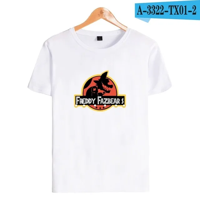 kpop Five nights at Freddy's Anime TShirt  freddy fazbear s  short sleeve shirts for men Fashion trend Couple clothes lovely
