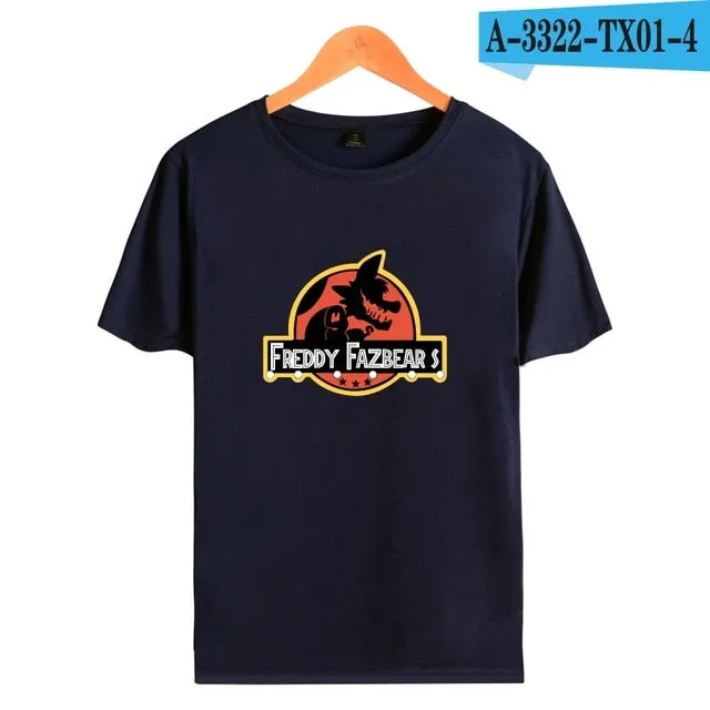 kpop Five nights at Freddy's Anime TShirt  freddy fazbear s  short sleeve shirts for men Fashion trend Couple clothes lovely