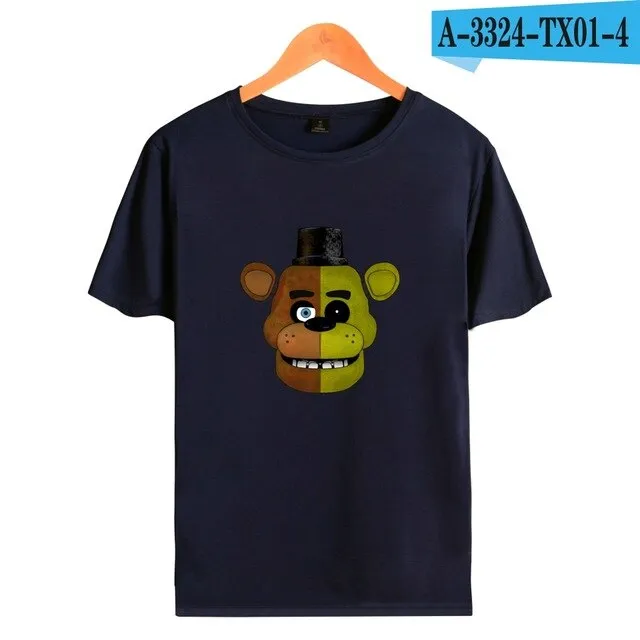 kpop Five nights at Freddy's Anime TShirt  freddy fazbear s  short sleeve shirts for men Fashion trend Couple clothes lovely