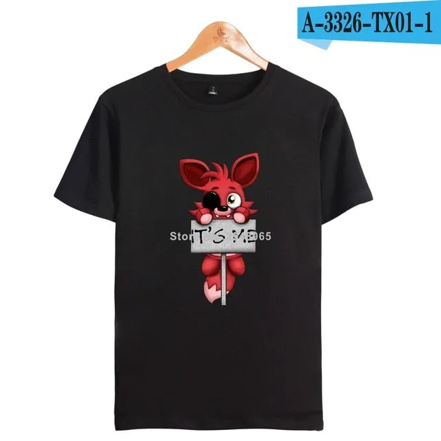 kpop Five nights at Freddy's Anime TShirt  freddy fazbear s  short sleeve shirts for men Fashion trend Couple clothes lovely