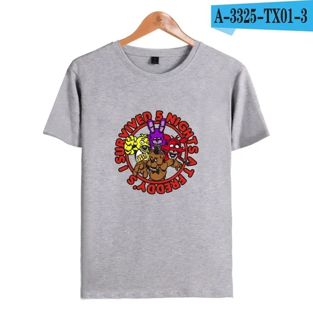 kpop Five nights at Freddy's Anime TShirt  freddy fazbear s  short sleeve shirts for men Fashion trend Couple clothes lovely