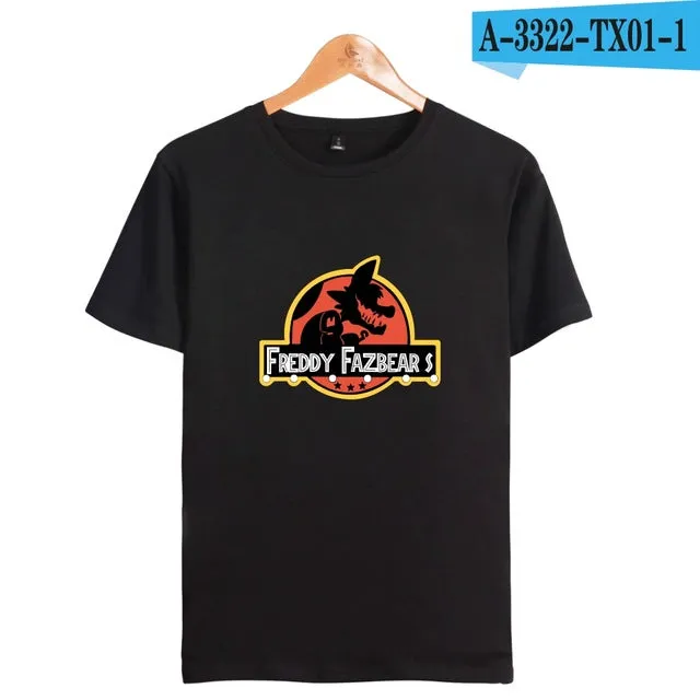 kpop Five nights at Freddy's Anime TShirt  freddy fazbear s  short sleeve shirts for men Fashion trend Couple clothes lovely