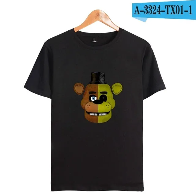 kpop Five nights at Freddy's Anime TShirt  freddy fazbear s  short sleeve shirts for men Fashion trend Couple clothes lovely