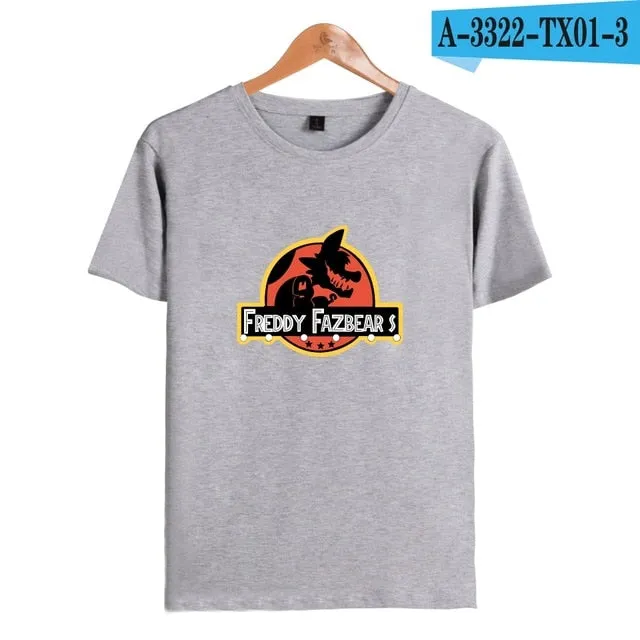 kpop Five nights at Freddy's Anime TShirt  freddy fazbear s  short sleeve shirts for men Fashion trend Couple clothes lovely