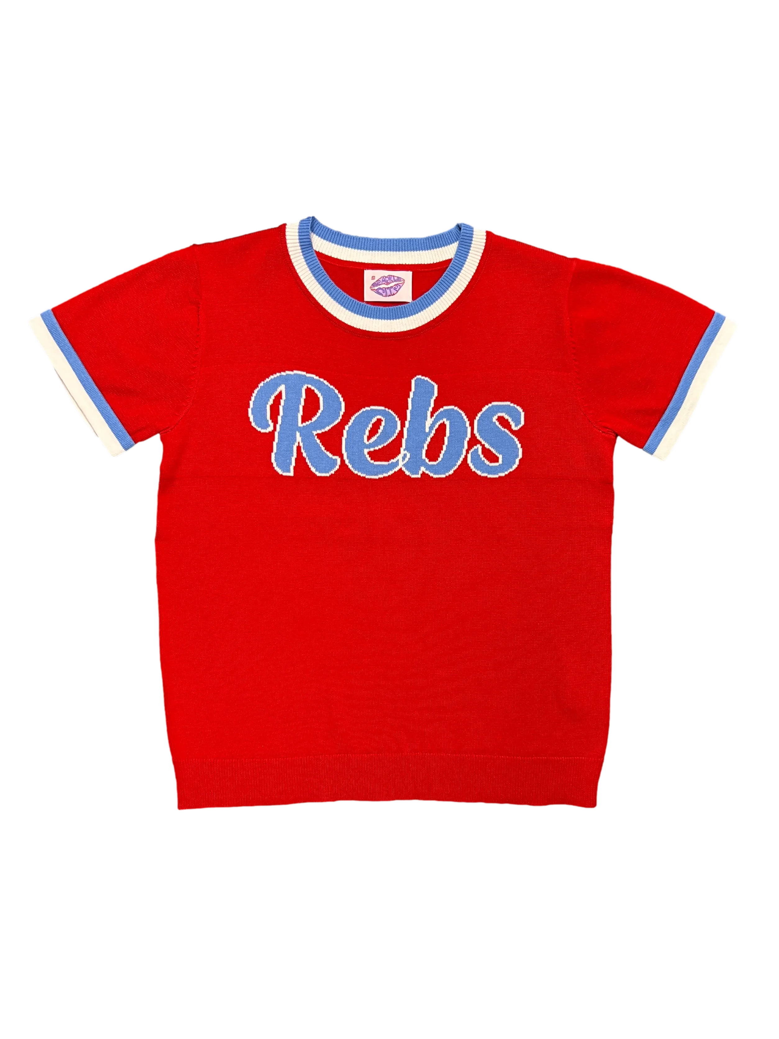 Rebs short sleeve sweater- Red
