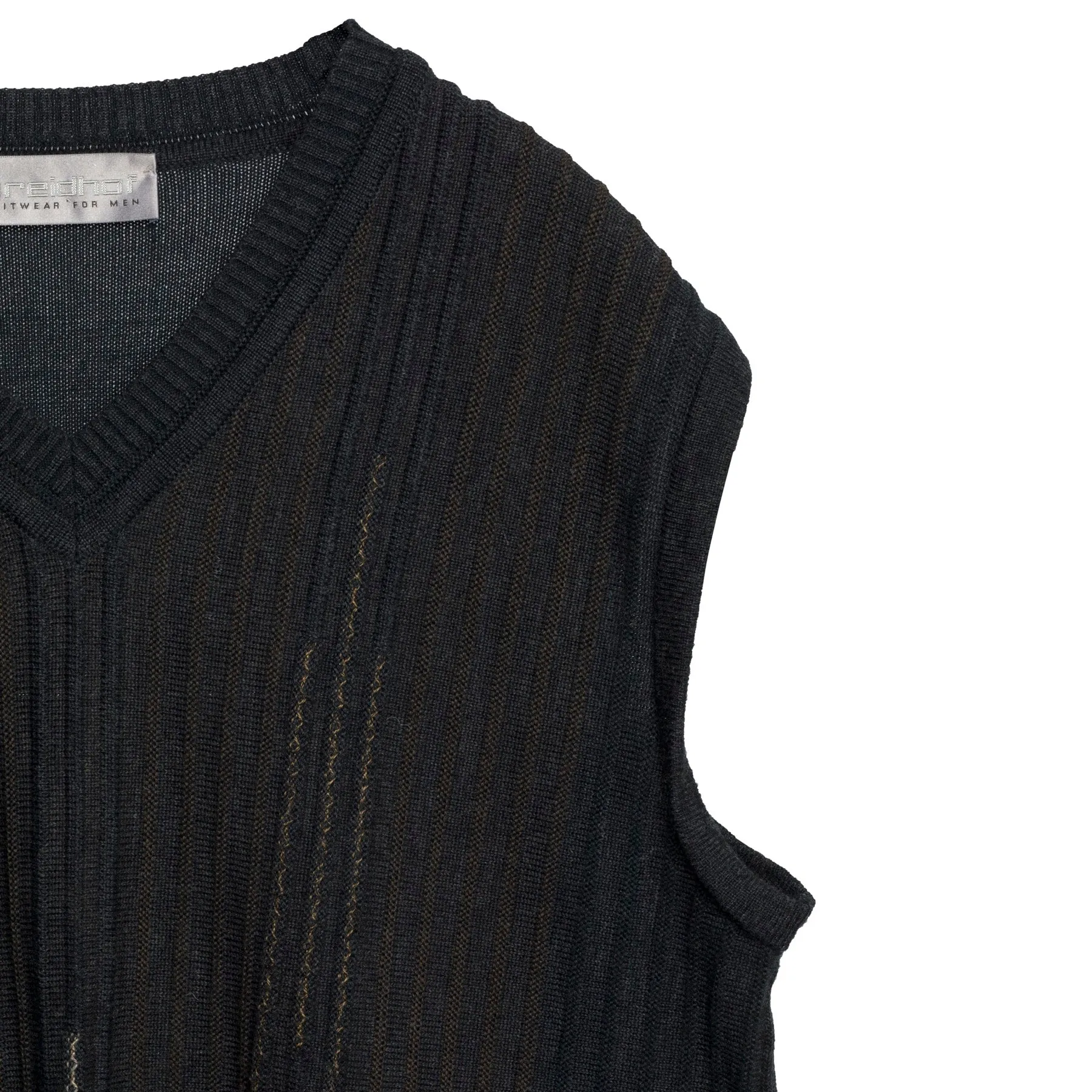Slip Stitch Schurwolle Blend Vest