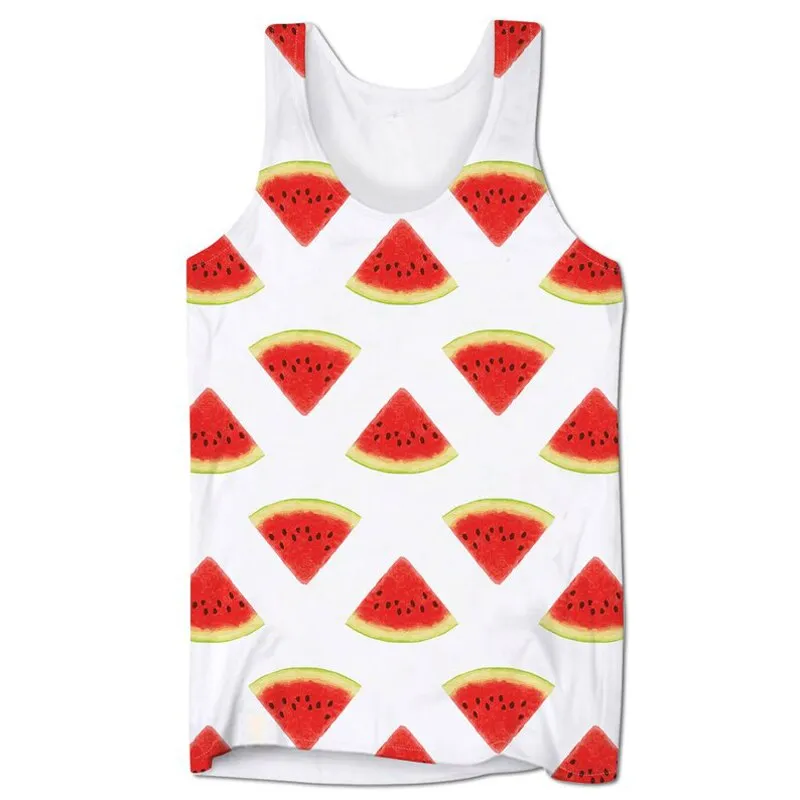 Summer Hawaiian Fruits Camisa HipHop Leisure Vest Men Tank Tops Sleeveless Floral Male Tee Tops Joggers Gyms Tank Tee Hombre