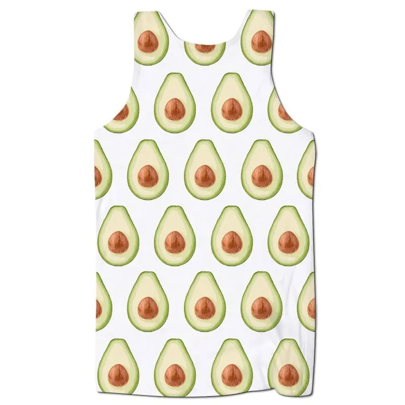 Summer Hawaiian Fruits Camisa HipHop Leisure Vest Men Tank Tops Sleeveless Floral Male Tee Tops Joggers Gyms Tank Tee Hombre