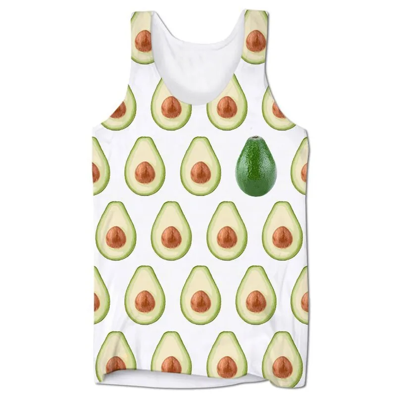 Summer Hawaiian Fruits Camisa HipHop Leisure Vest Men Tank Tops Sleeveless Floral Male Tee Tops Joggers Gyms Tank Tee Hombre