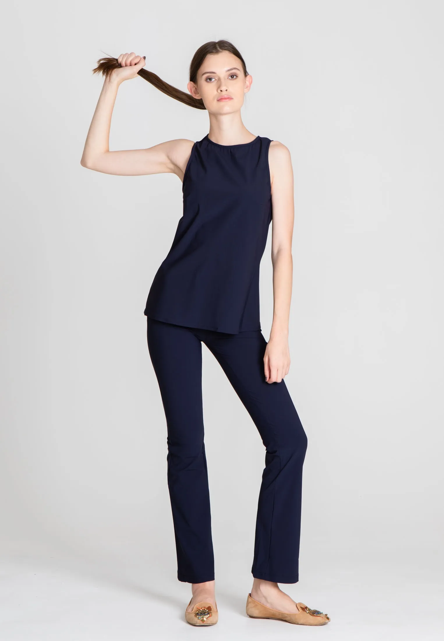 The Cropped Sport Pants - Blue Opaque